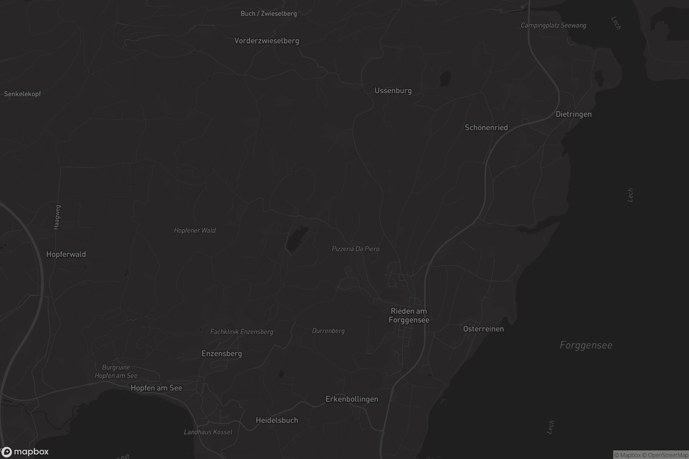 Karte von Rieden am Forggensee