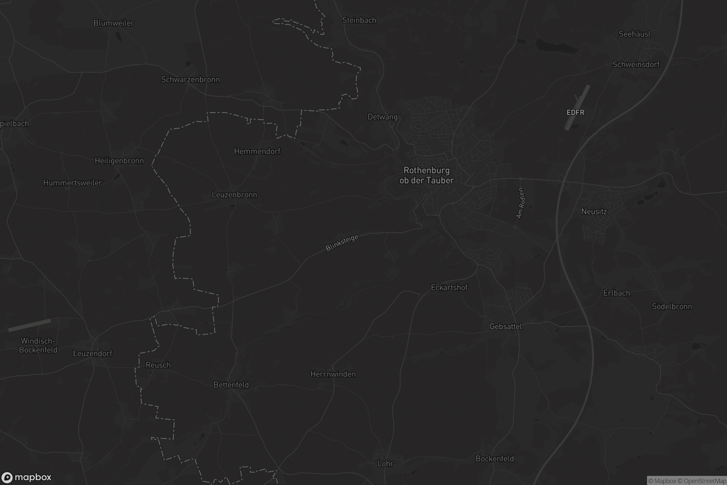 Karte von Rothenburg ob der Tauber