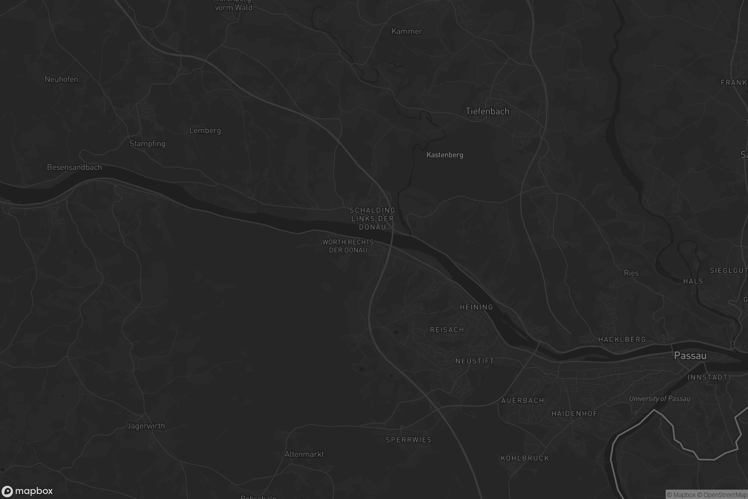 Karte von Schalding rechts der Donau