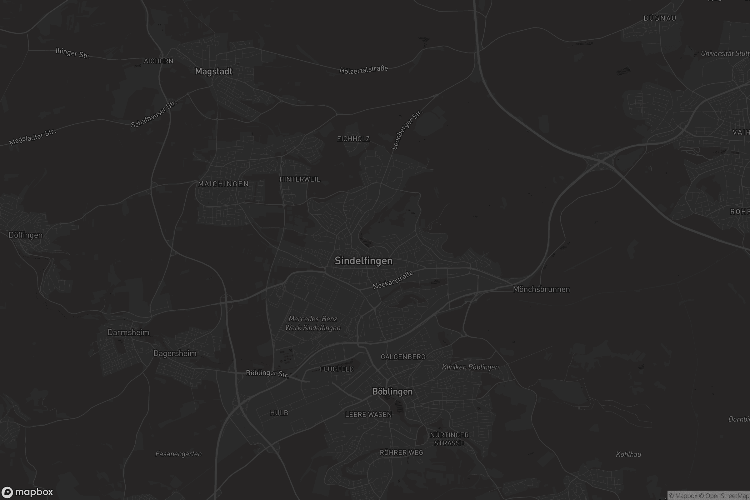 Karte von Sindelfingen