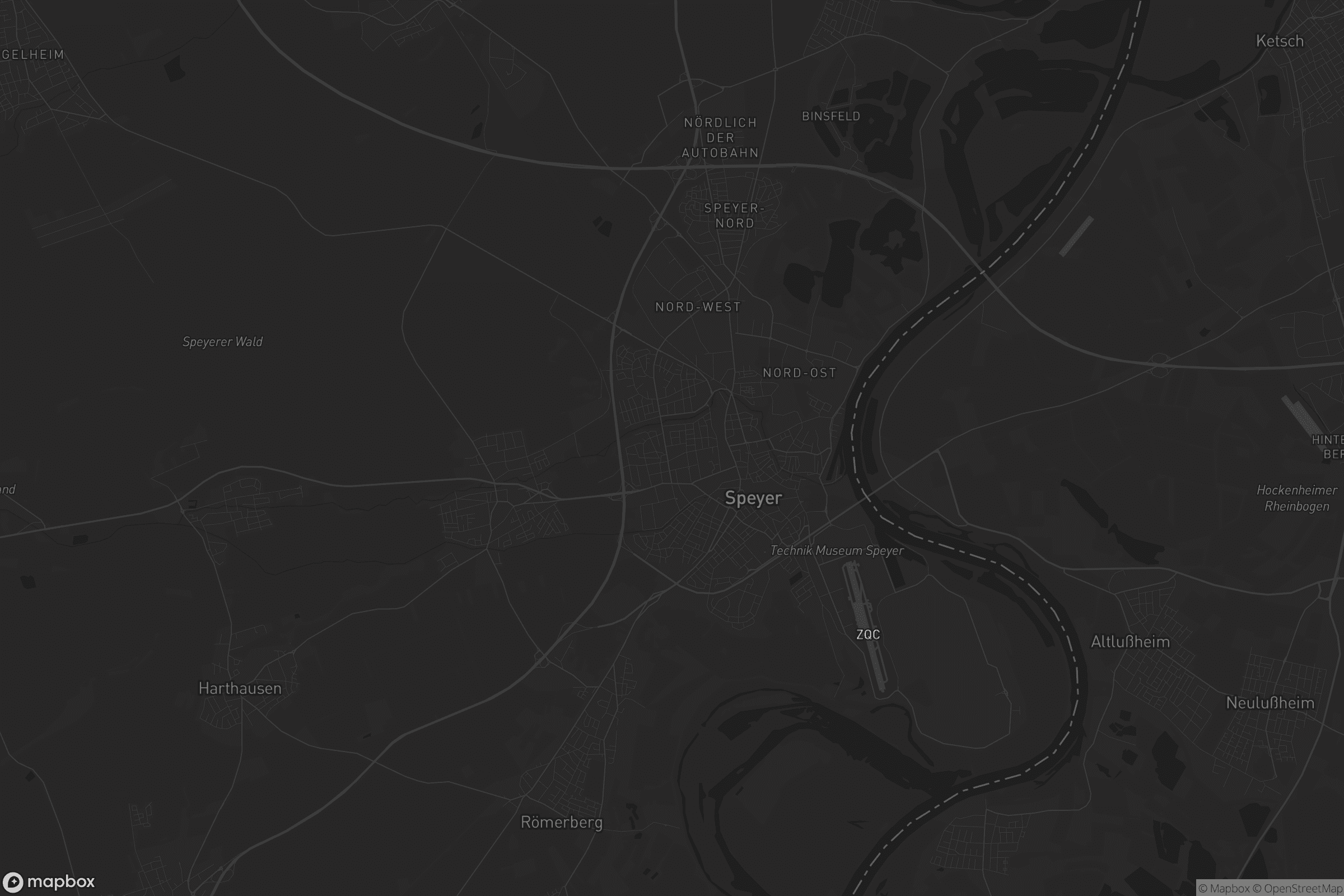 Karte von Speyer-West