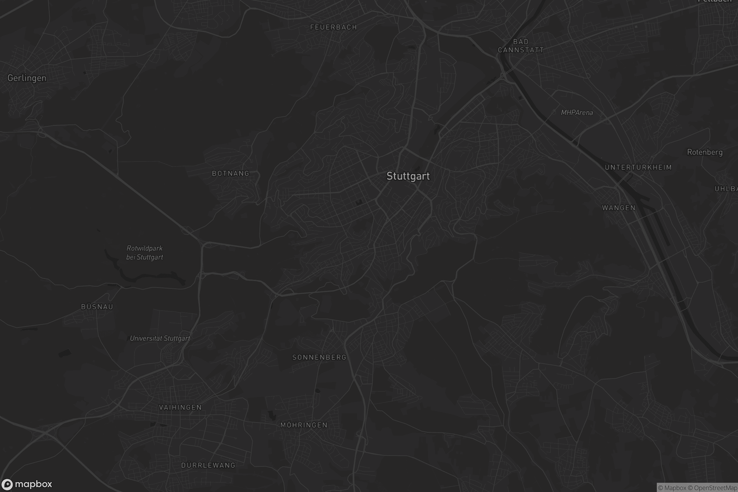 Karte von Stuttgart-Süd