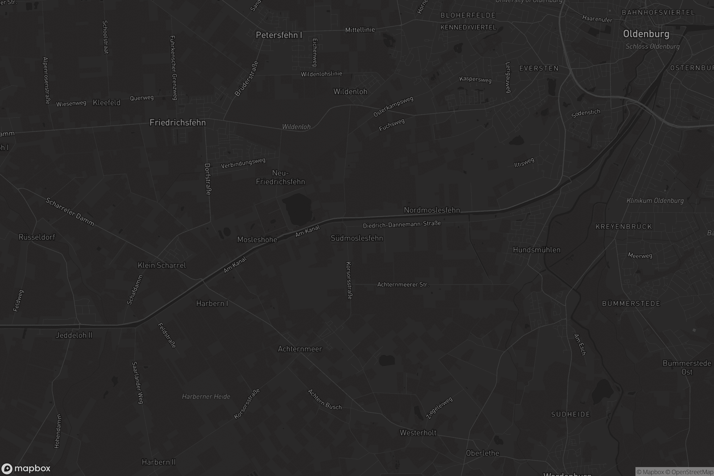 Karte von Südmoslesfehn