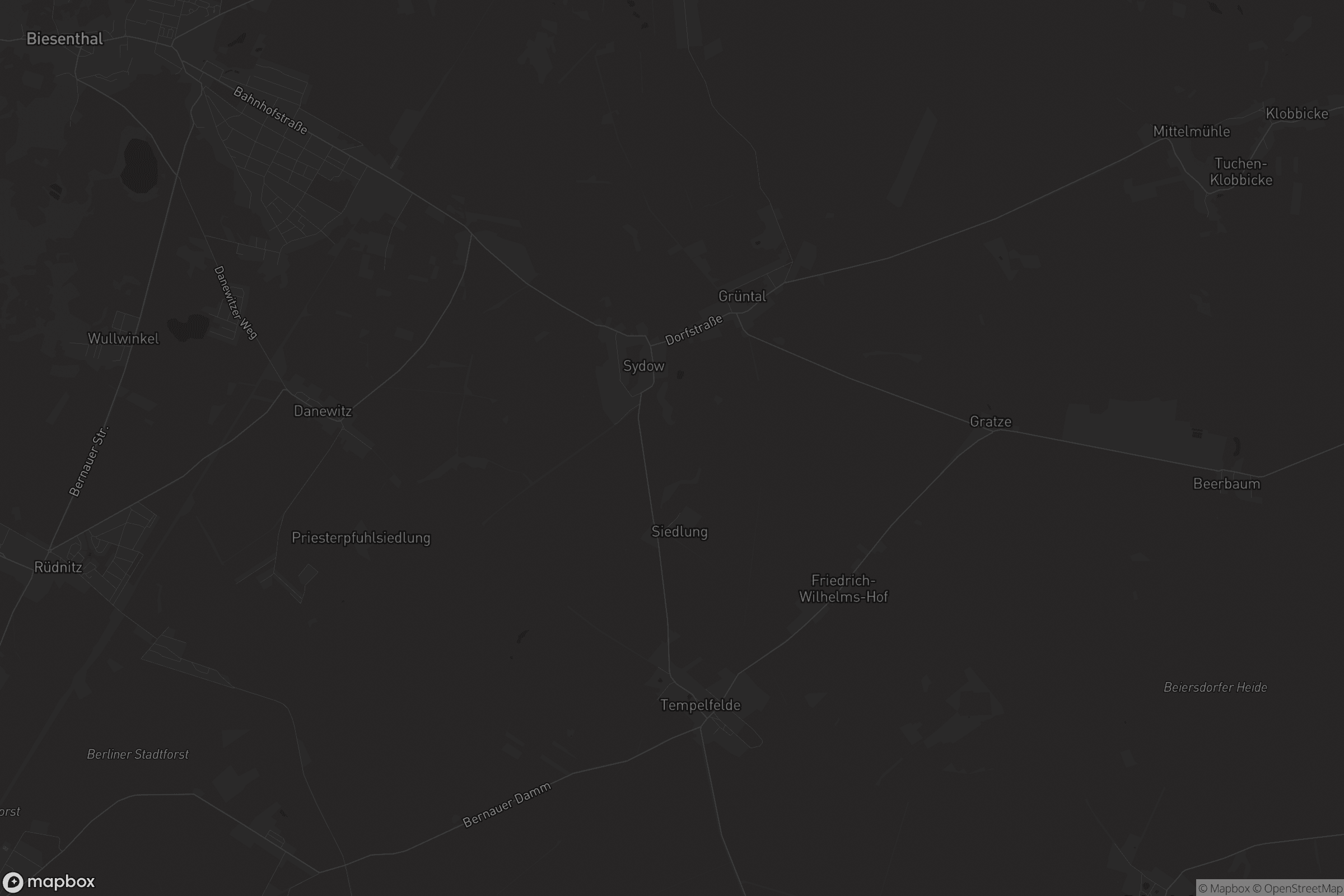 Karte von Sydower Fließ