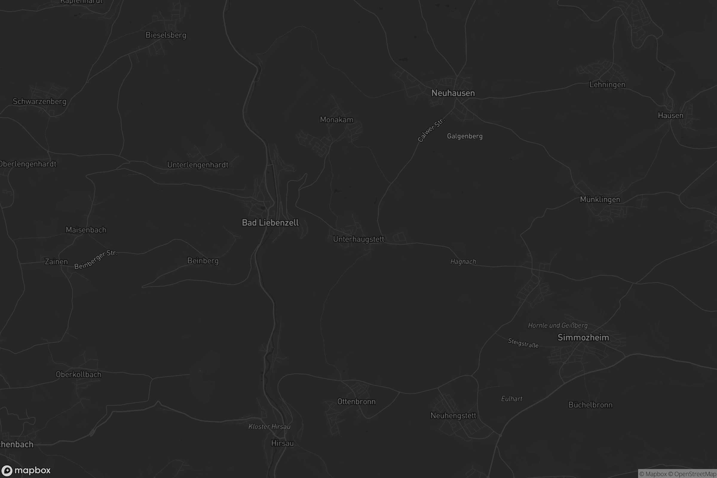 Karte von Unterhaugstett