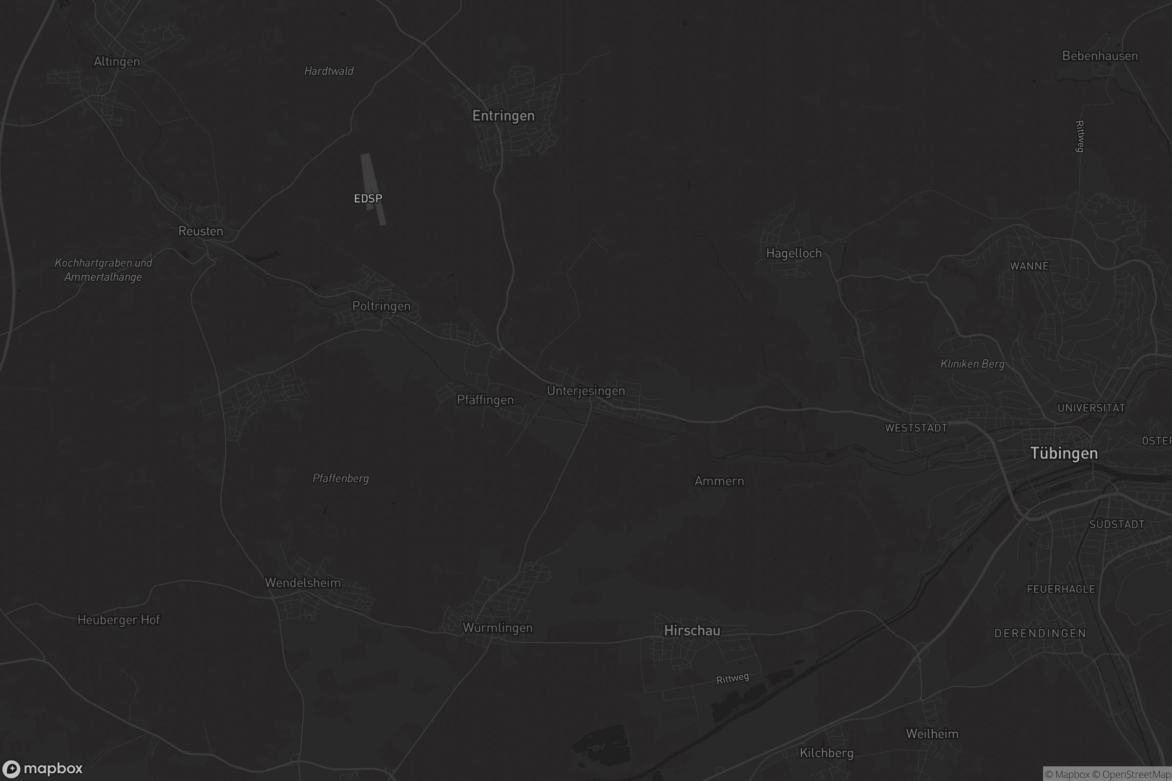 Karte von Unterjesingen