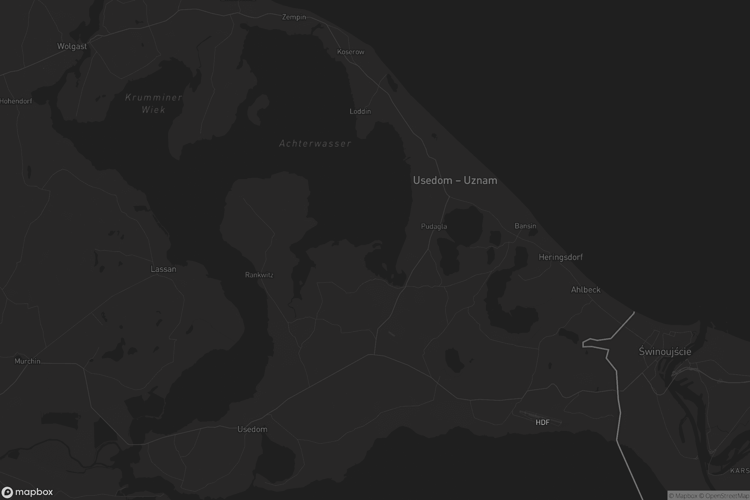 Karte von Usedom-Süd