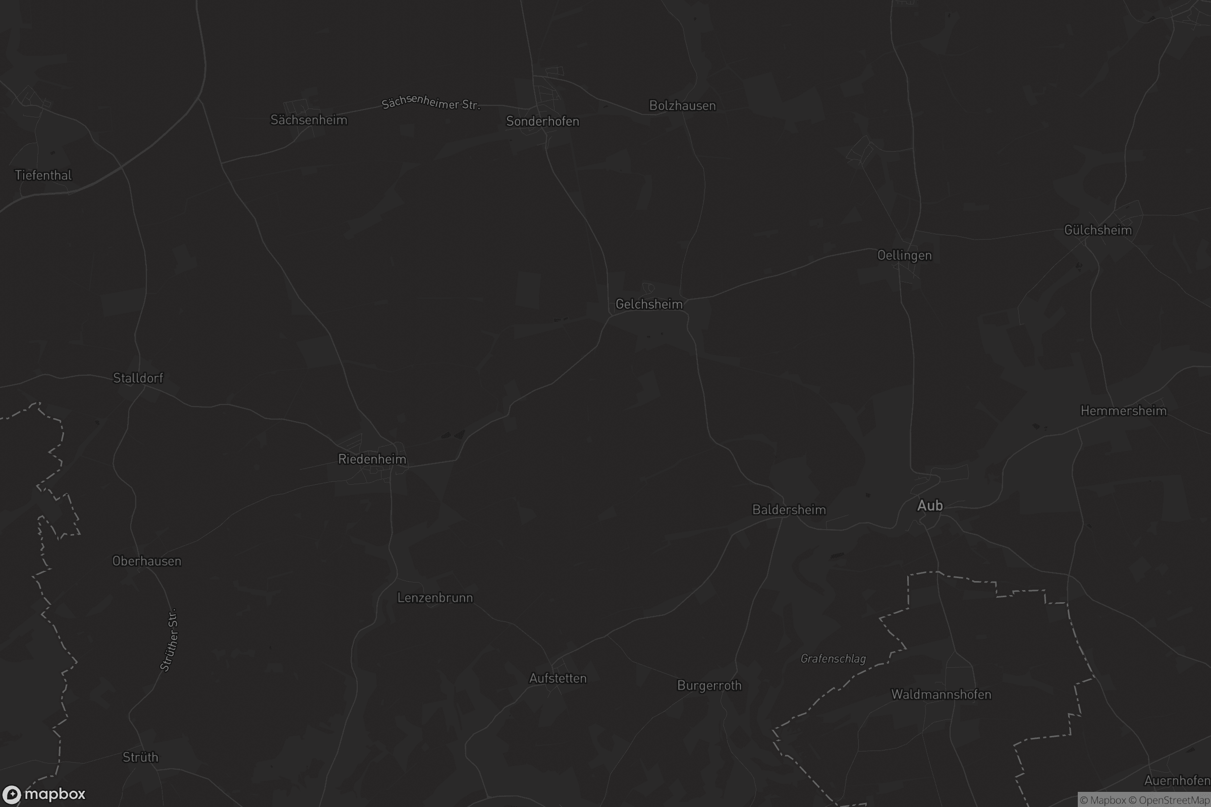 Karte von Verwaltungsgemeinschaft Aub