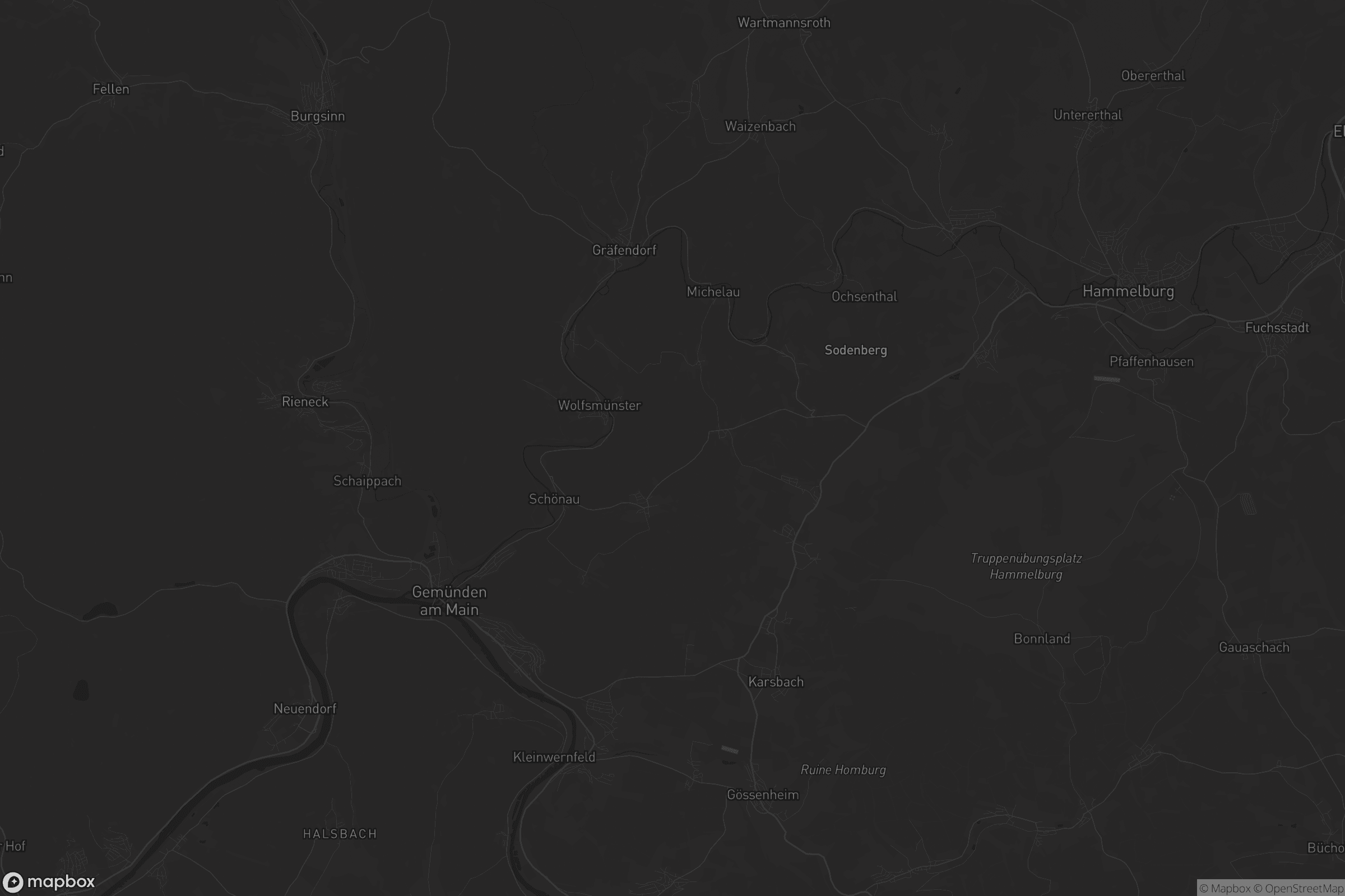 Karte von Verwaltungsgemeinschaft Gemünden a. Main