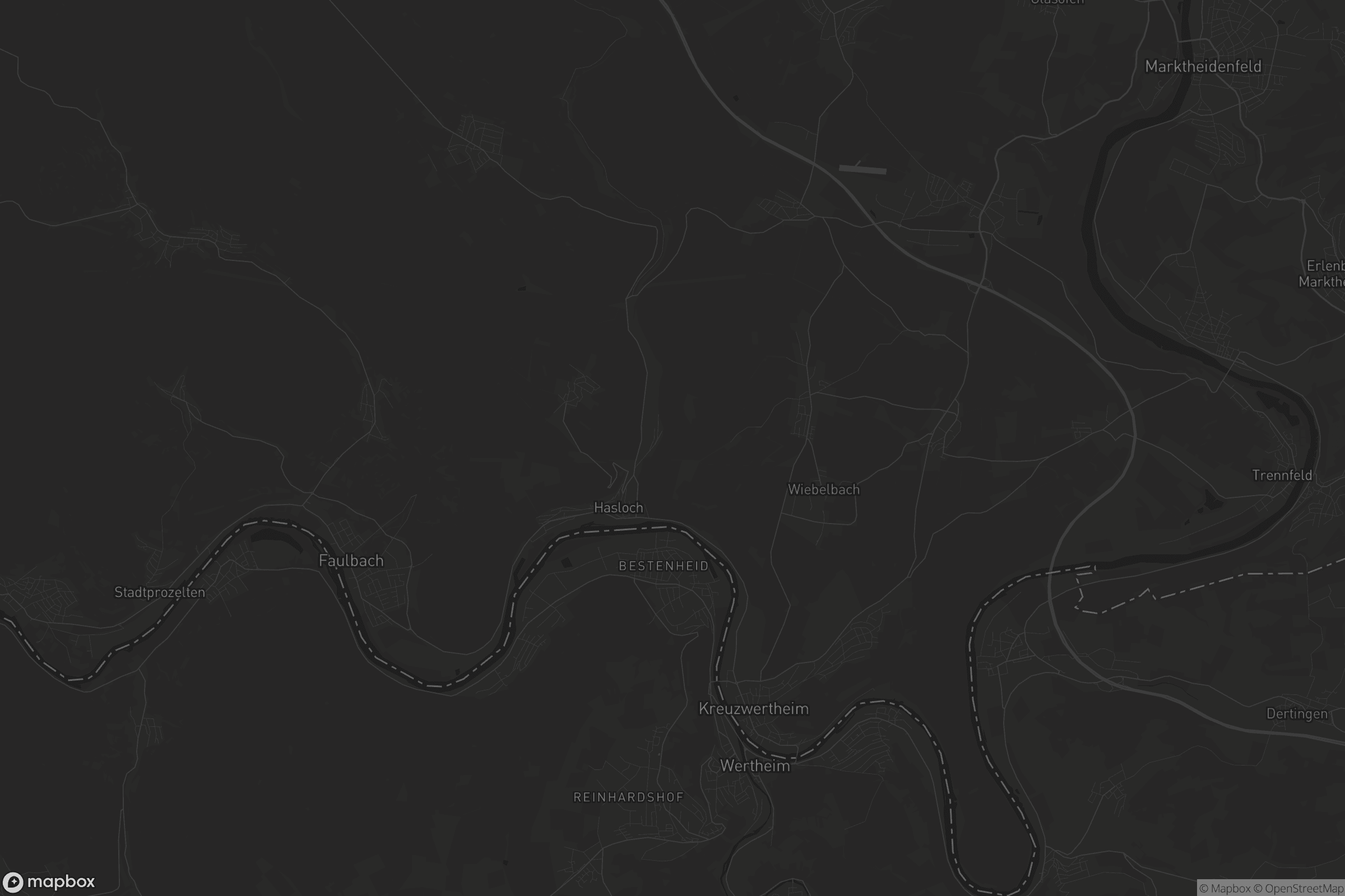 Karte von Verwaltungsgemeinschaft Kreuzwertheim