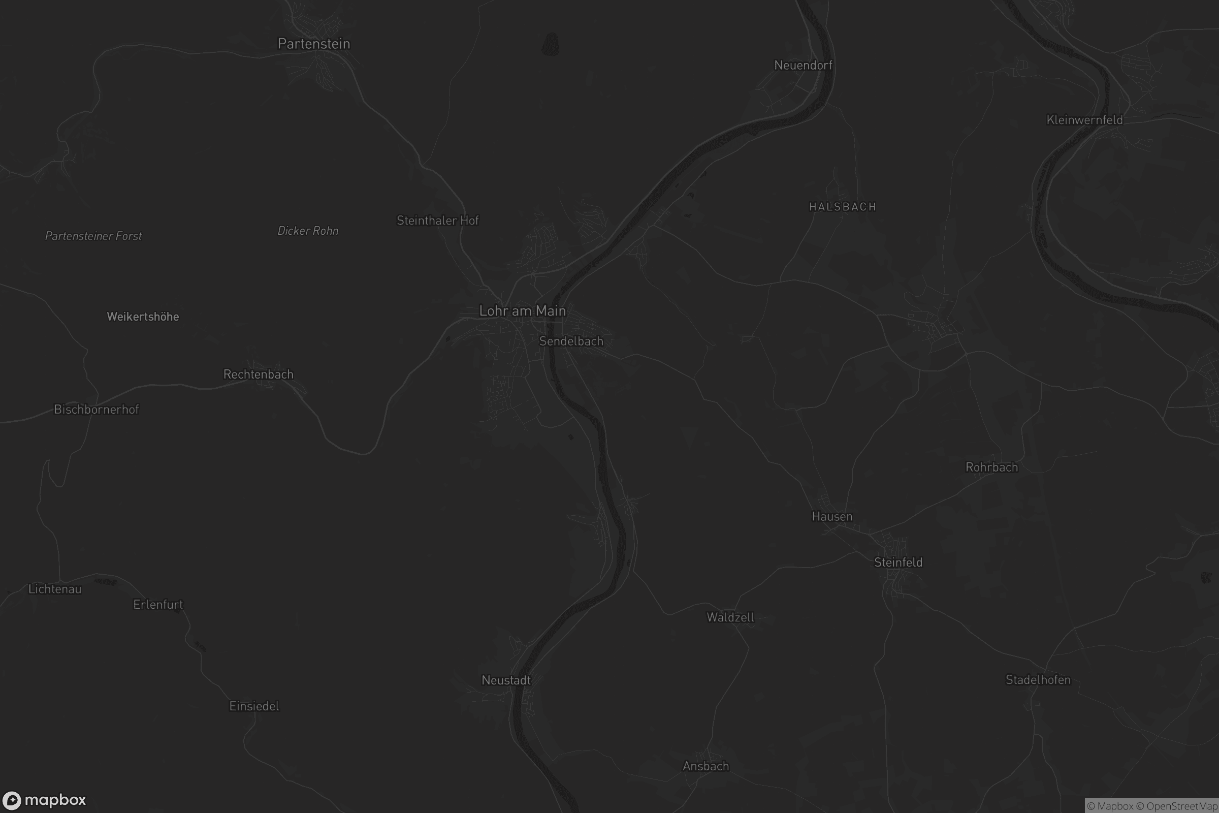 Karte von Verwaltungsgemeinschaft Lohr a. Main