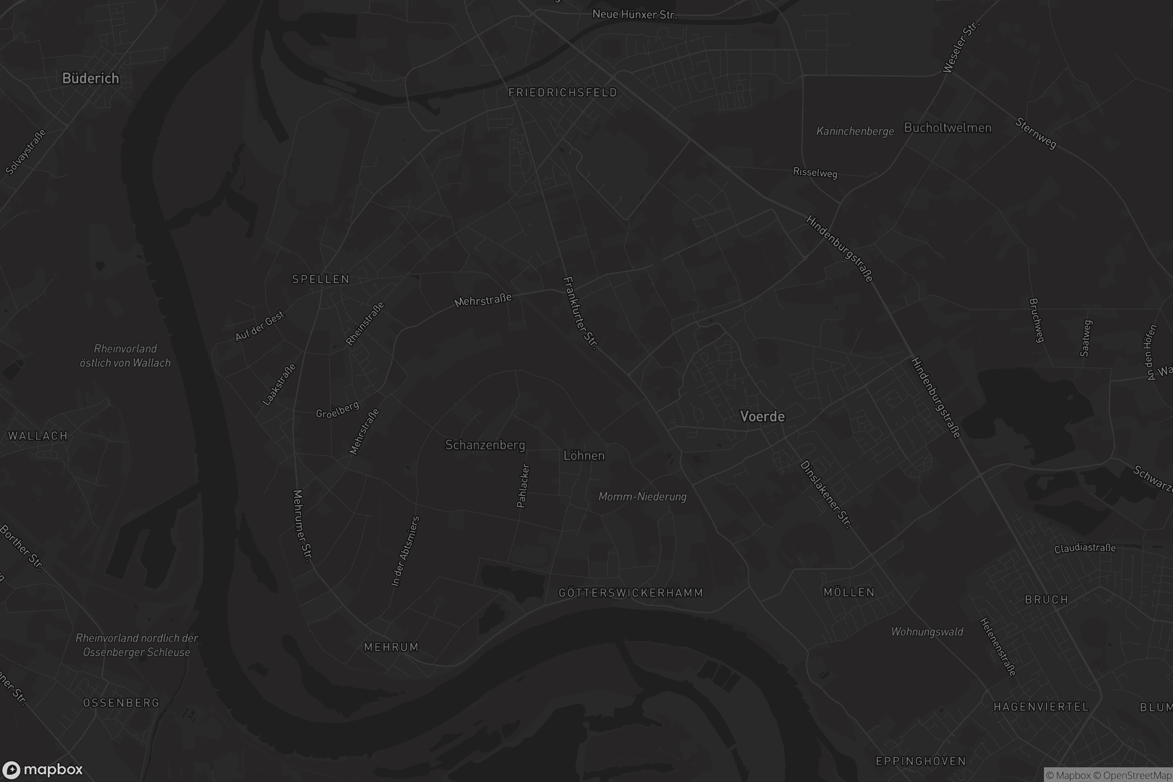 Karte von Voerde (Niederrhein)