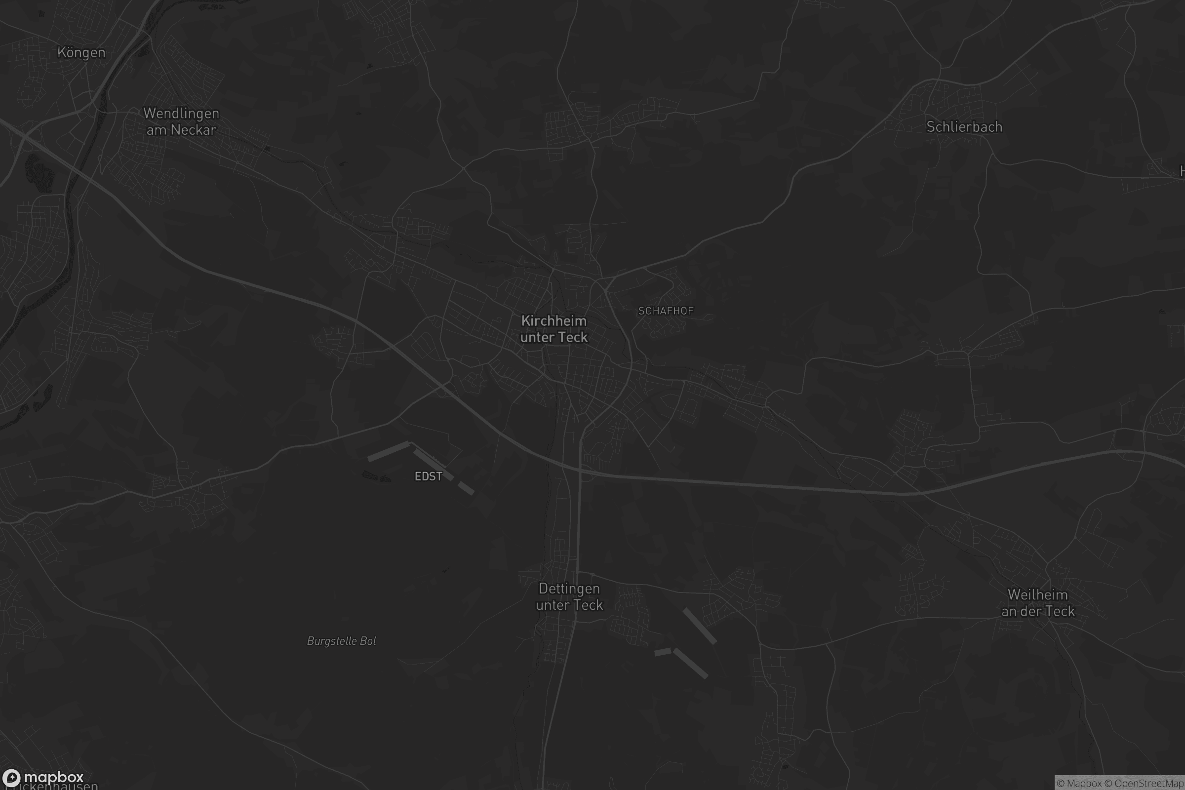 Karte von VVG der Stadt Kirchheim unter Teck