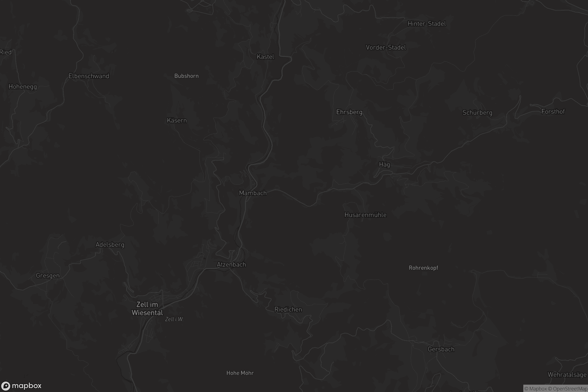 Karte von VVG der Stadt Zell im Wiesental