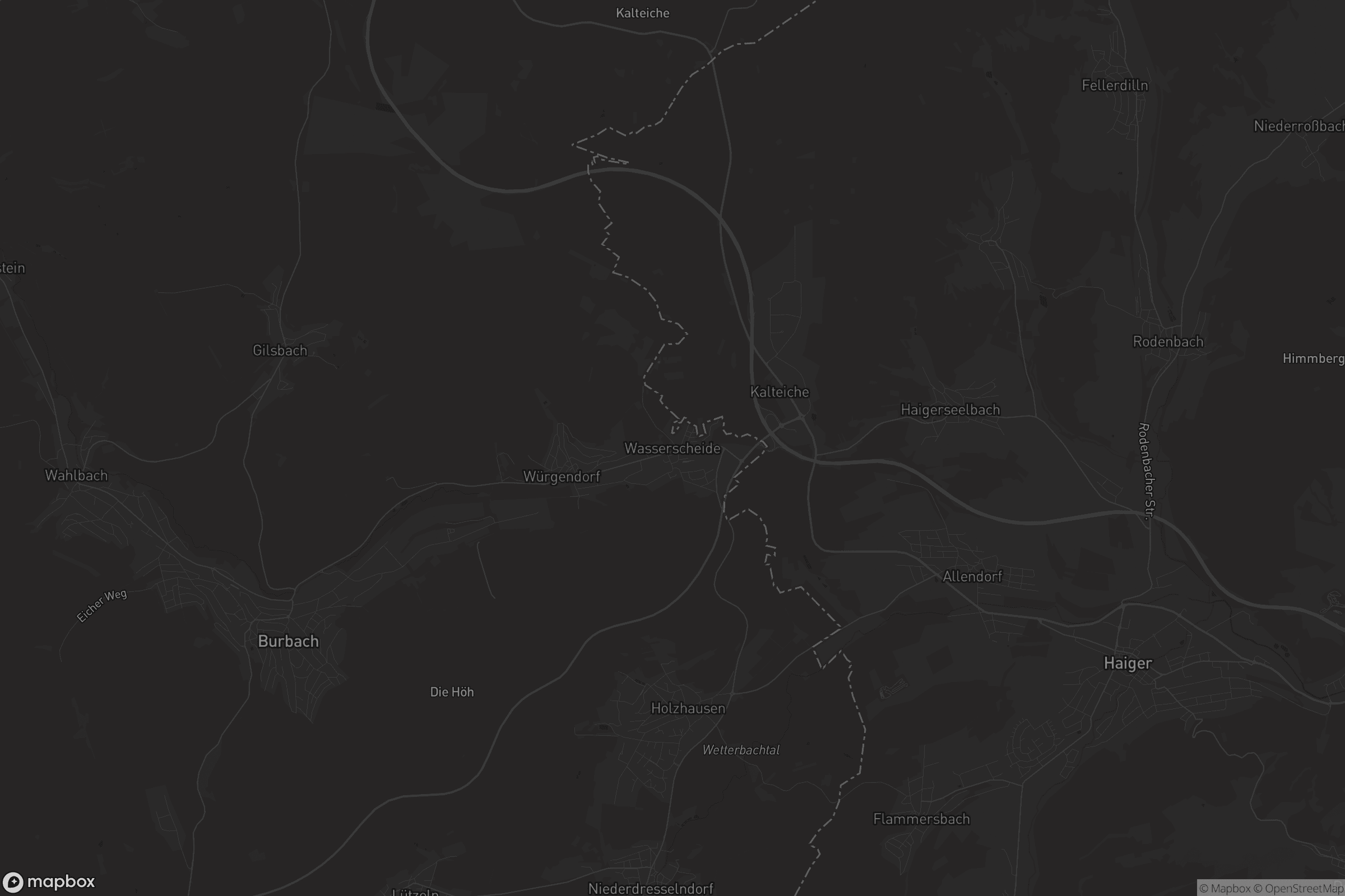 Karte von Wasserscheide