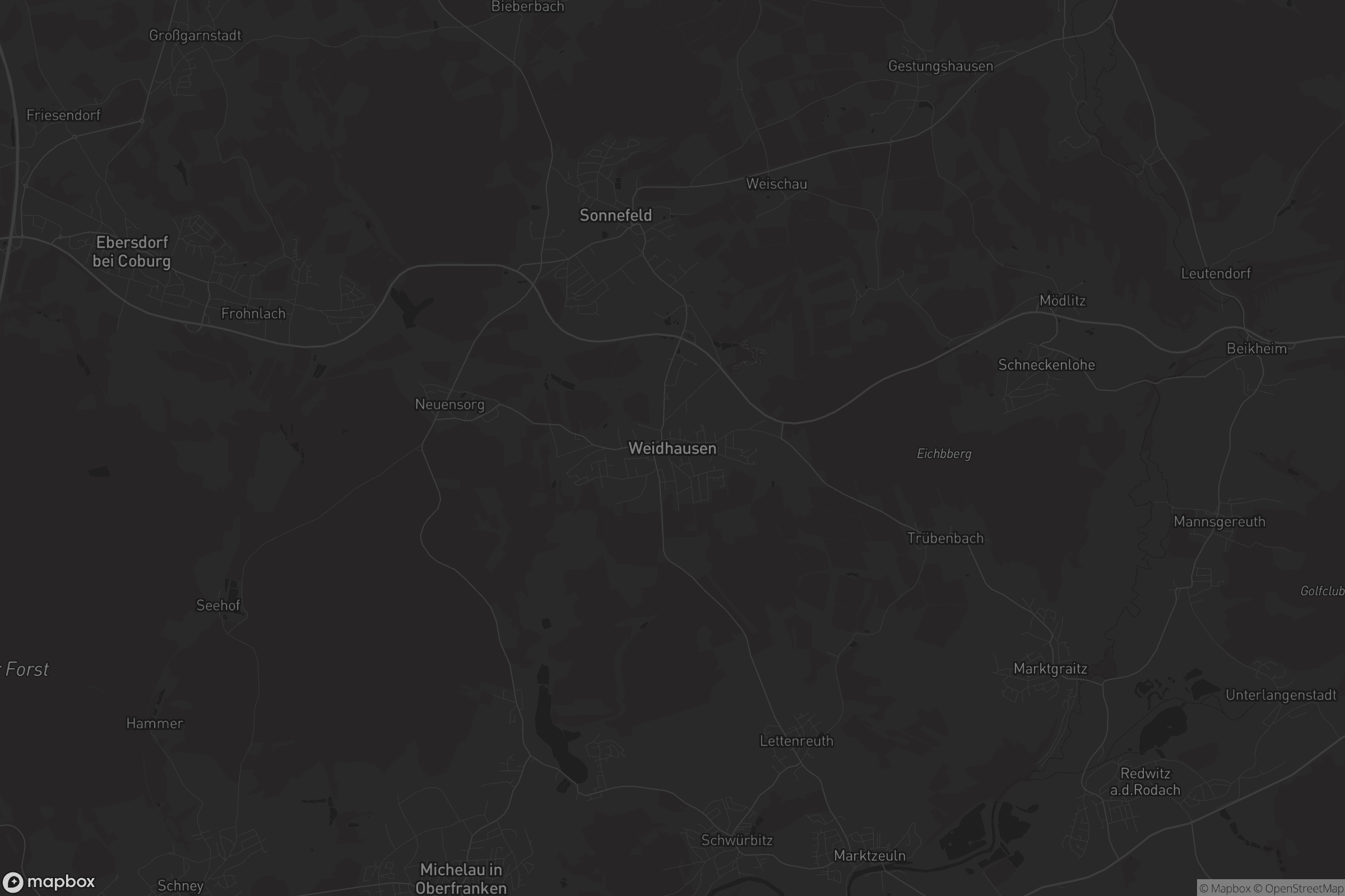 Karte von Weidhausen bei Coburg