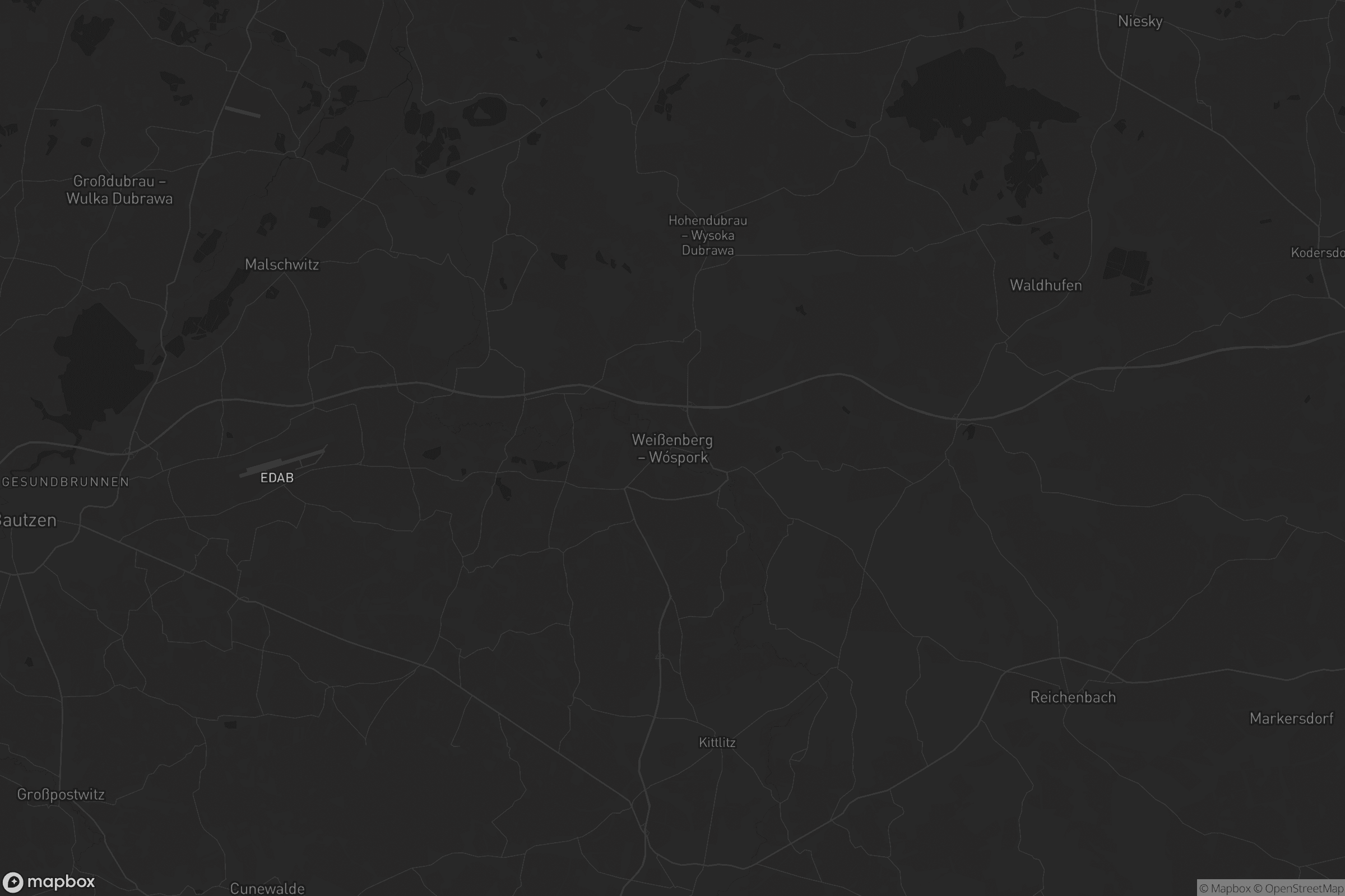 Karte von Weißenberg - Wóspork