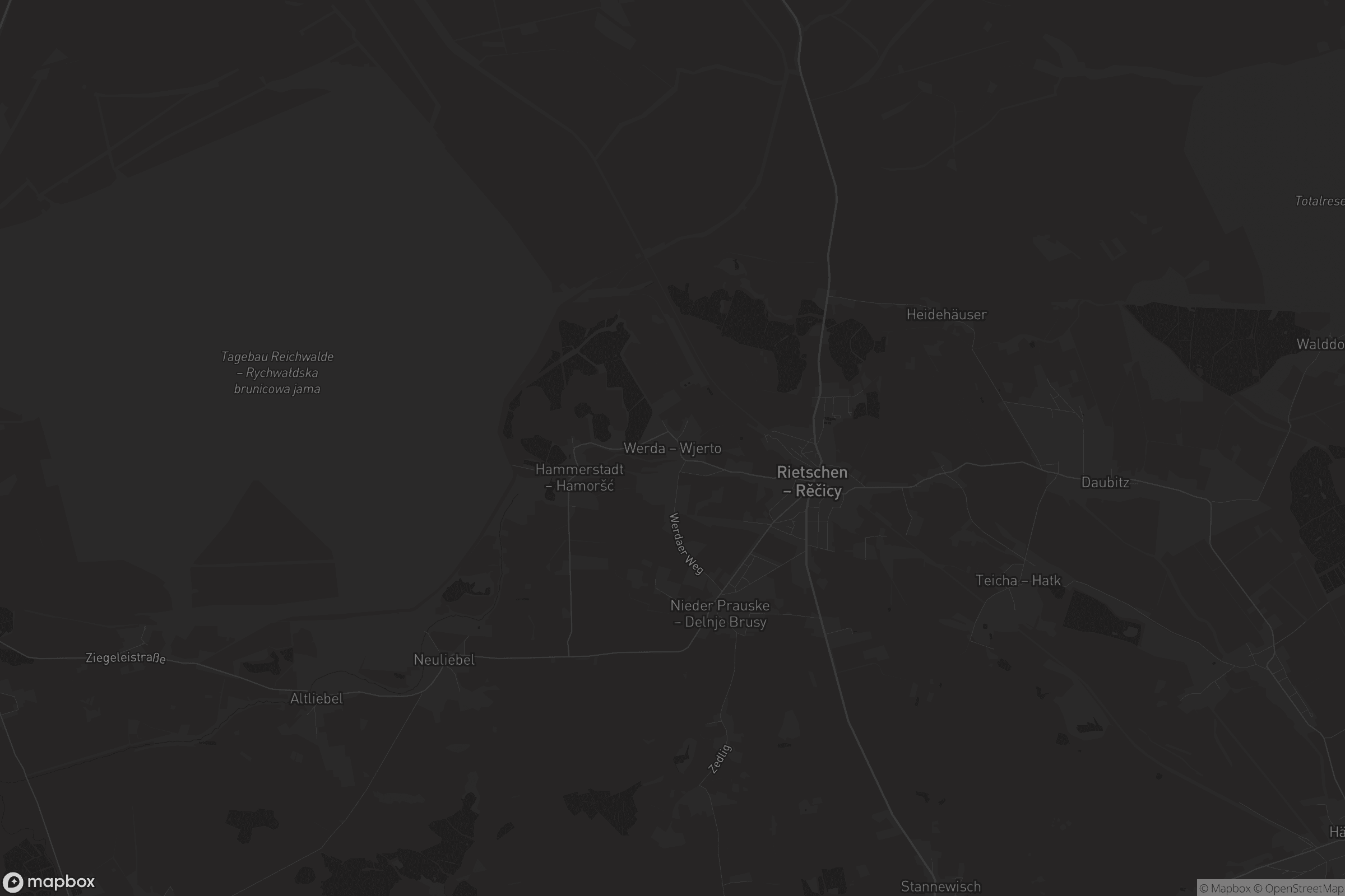 Karte von Werda - Wjerto