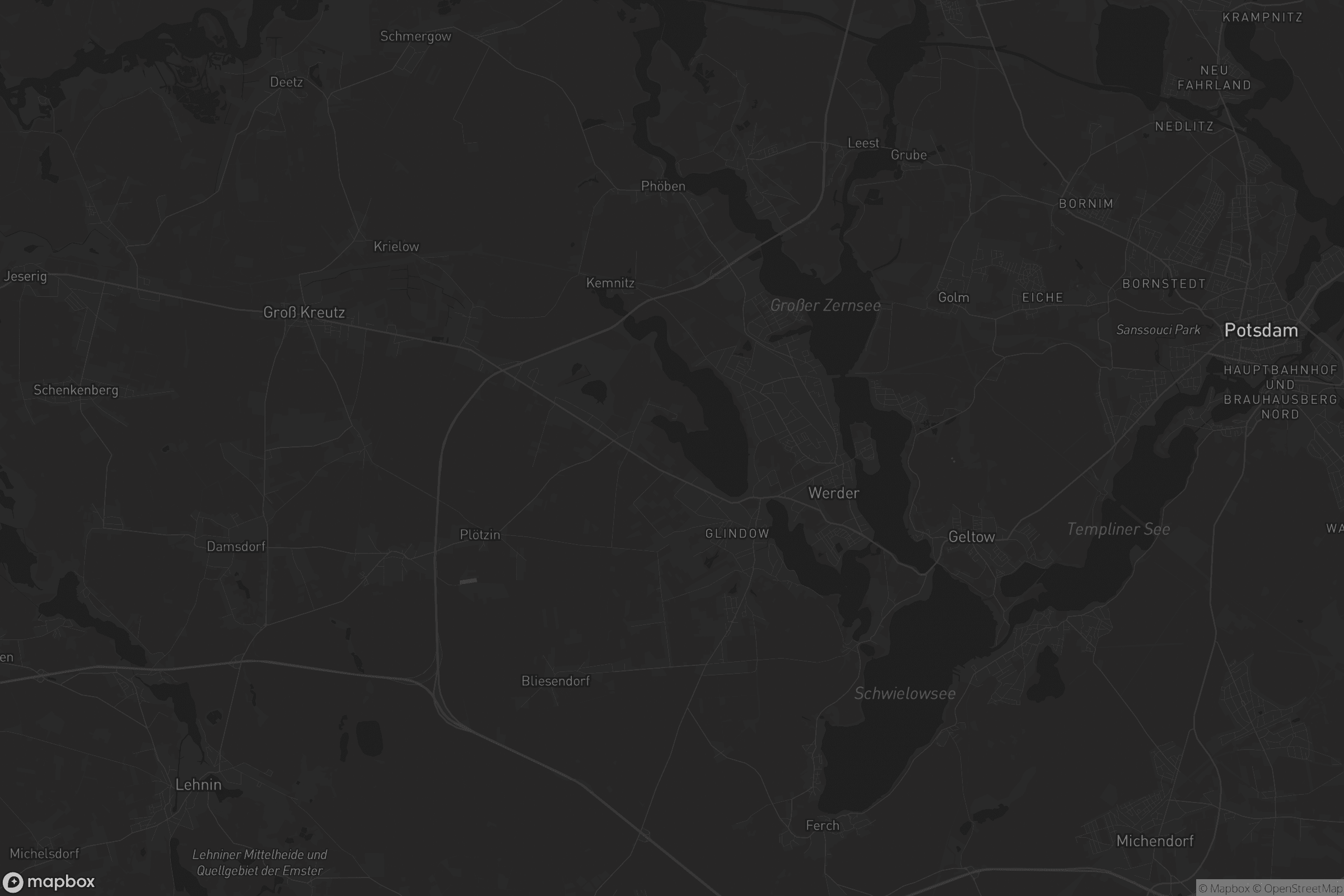 Karte von Werder (Havel)