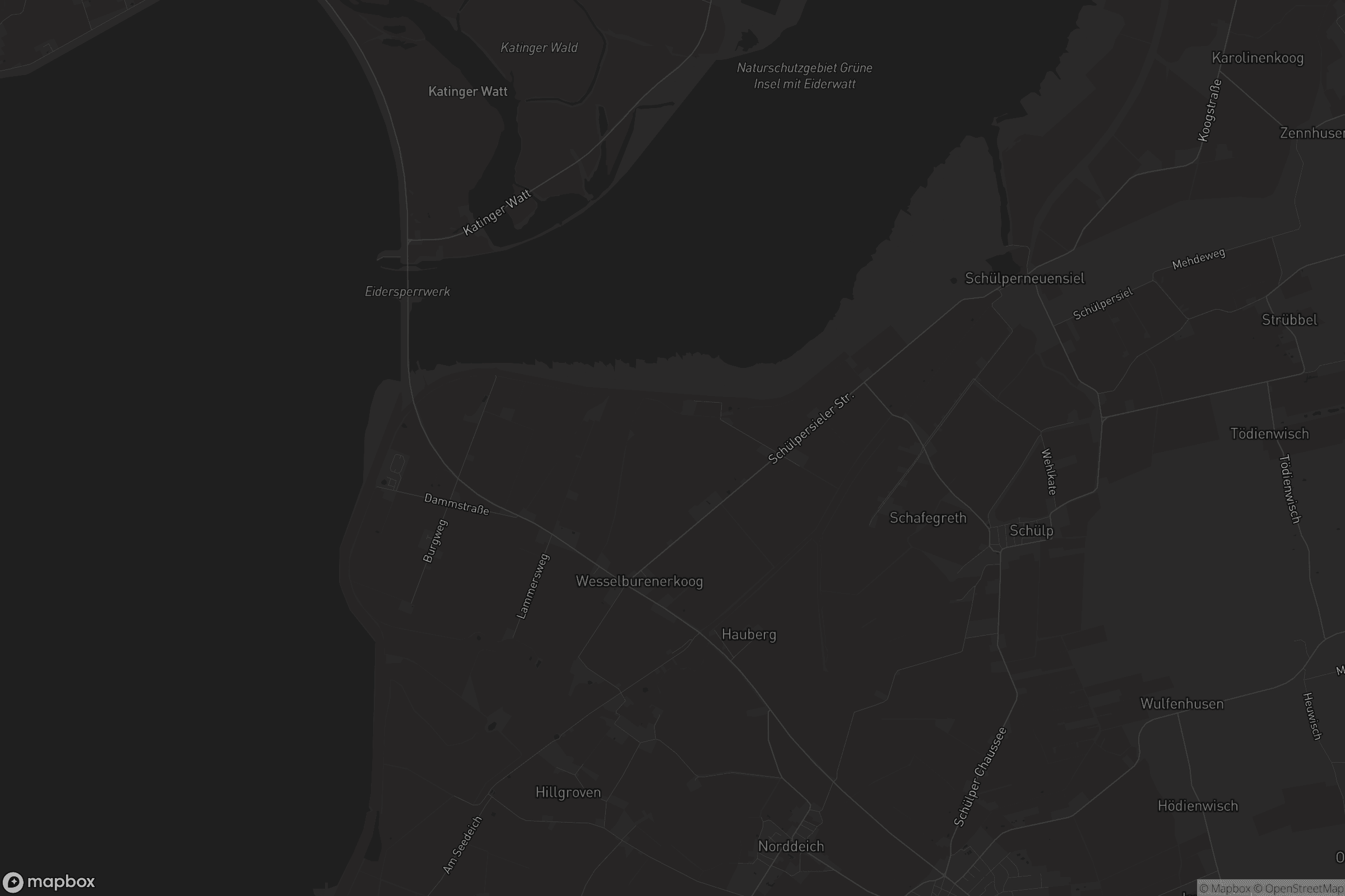 Karte von Wesselburenerkoog