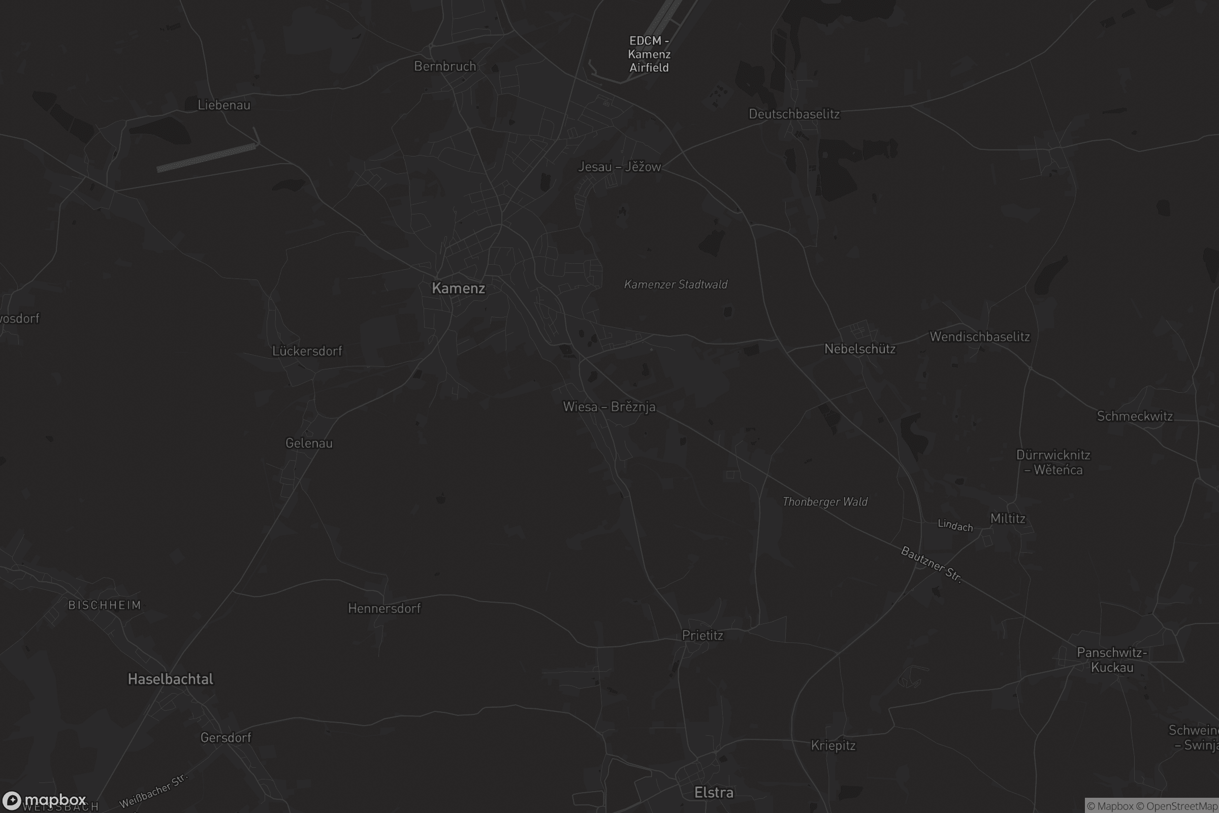 Karte von Wiesa - Brěznja