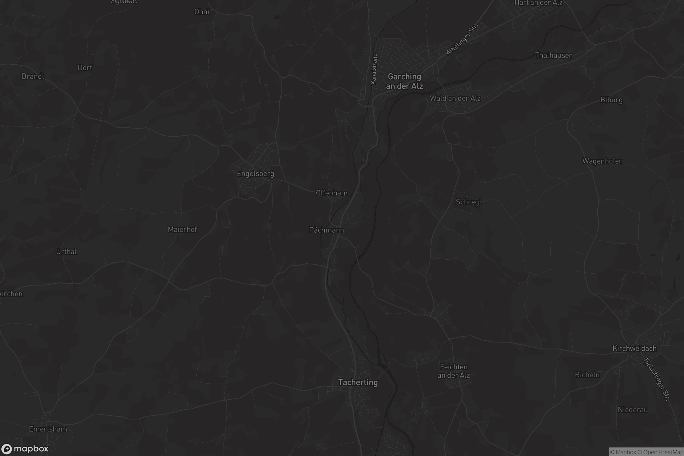 Karte von Wiesmühl an der Alz