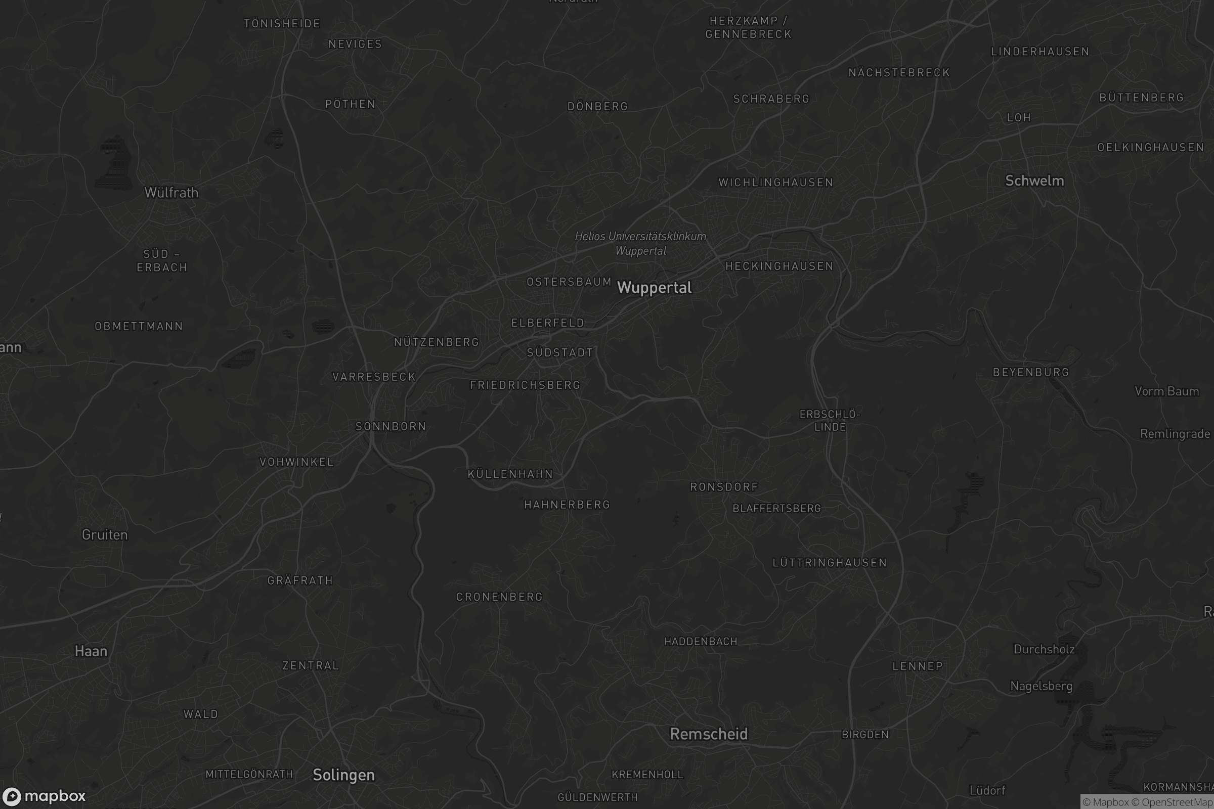 Karte von Wuppertal