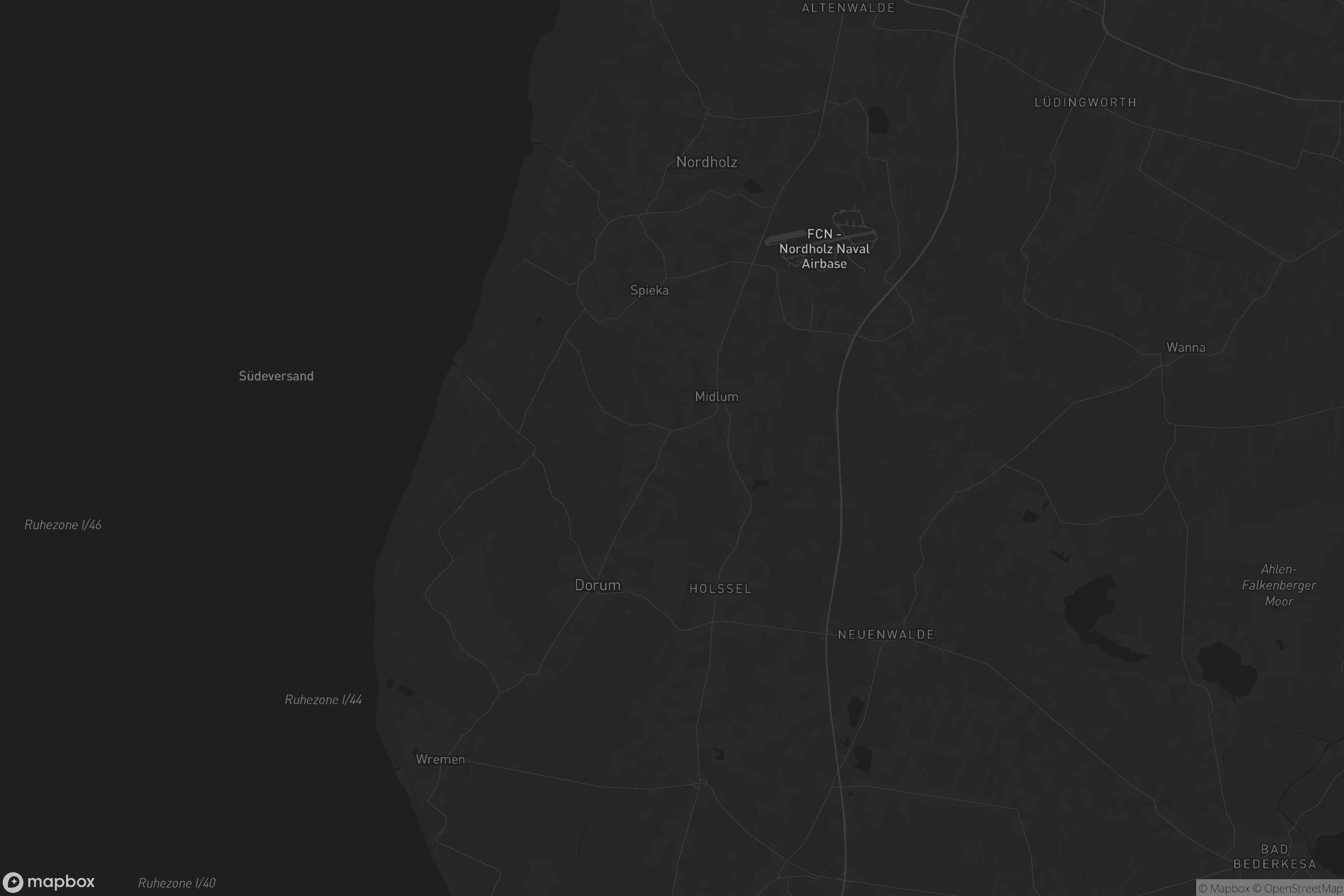 Karte von Wurster Nordseeküste