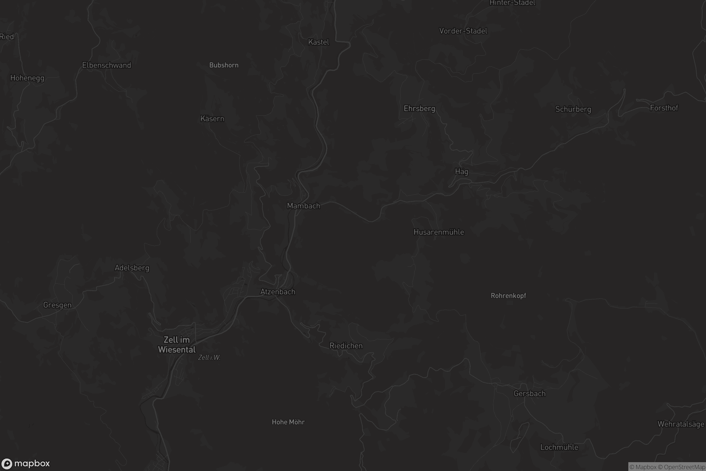 Karte von Zell im Wiesental