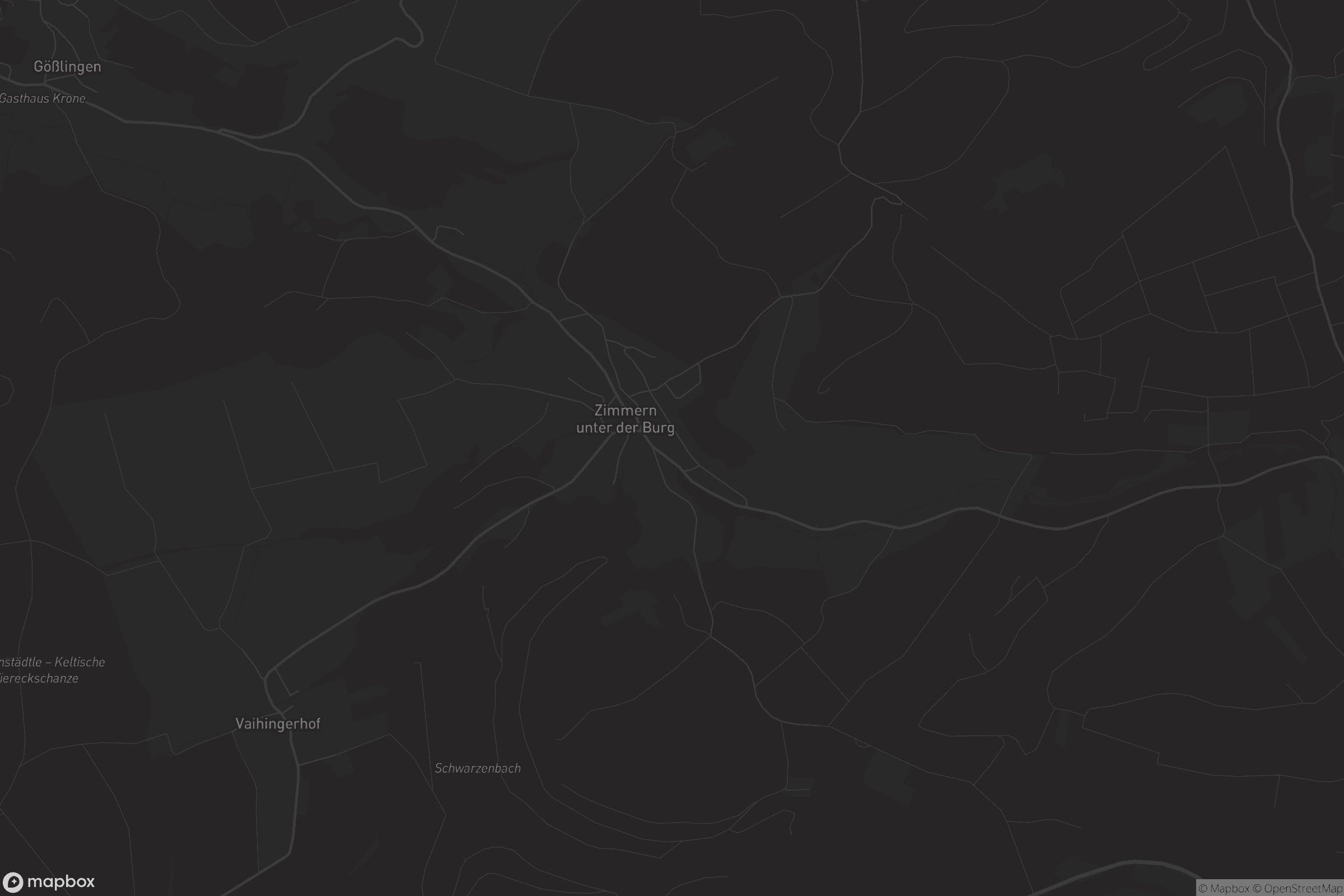 Karte von Zimmern unter der Burg