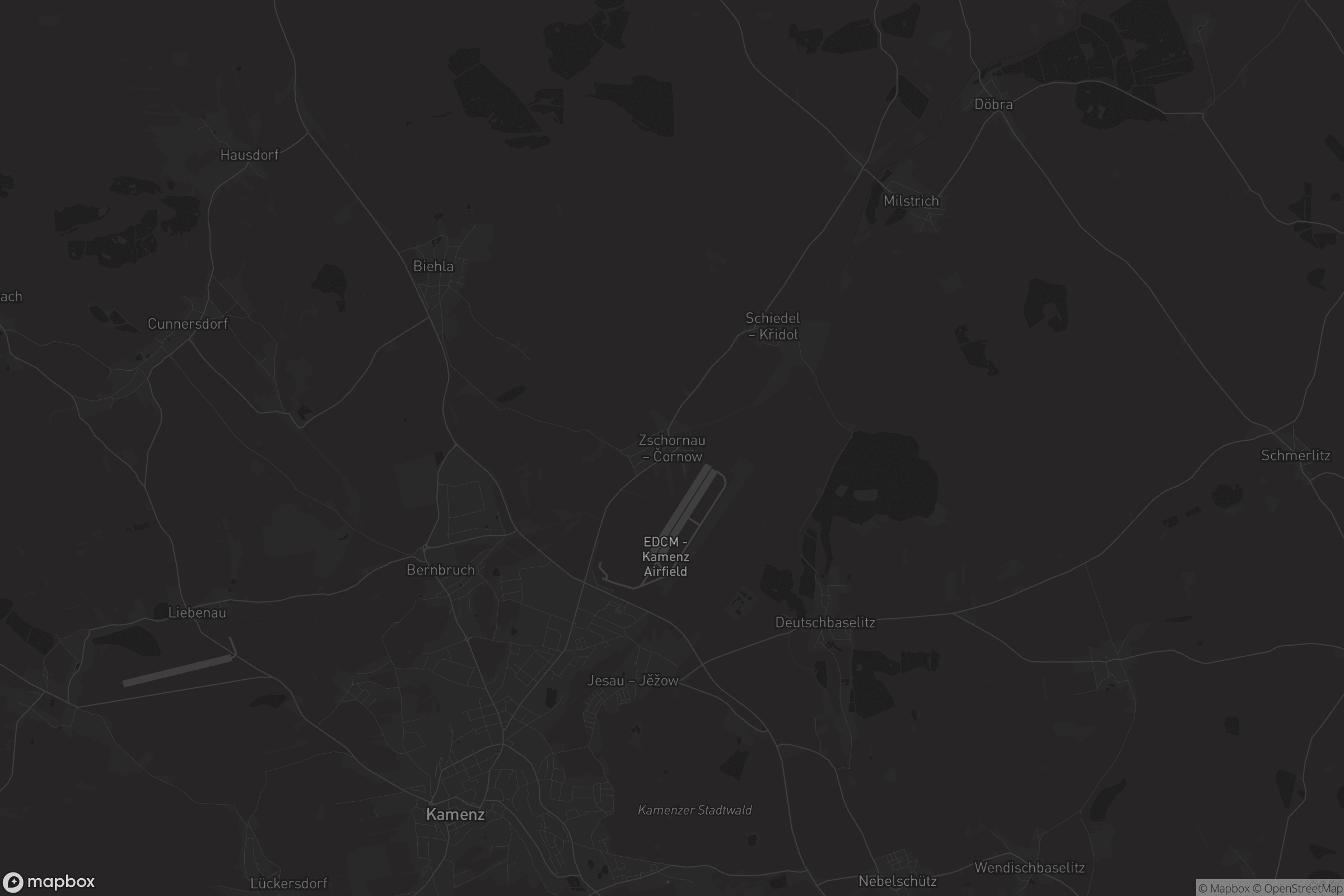 Karte von Zschornau - Čornow