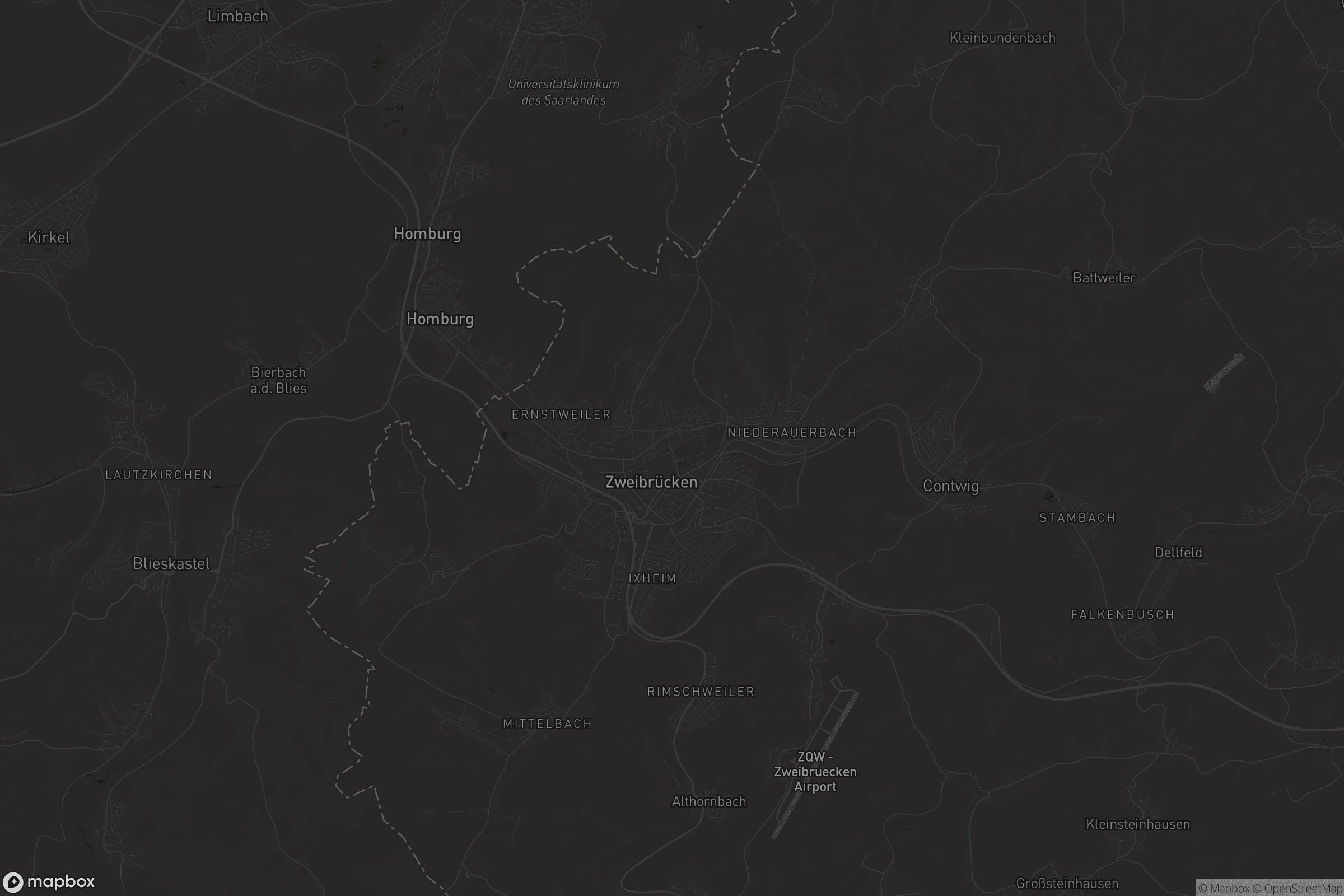 Karte von Zweibrücken