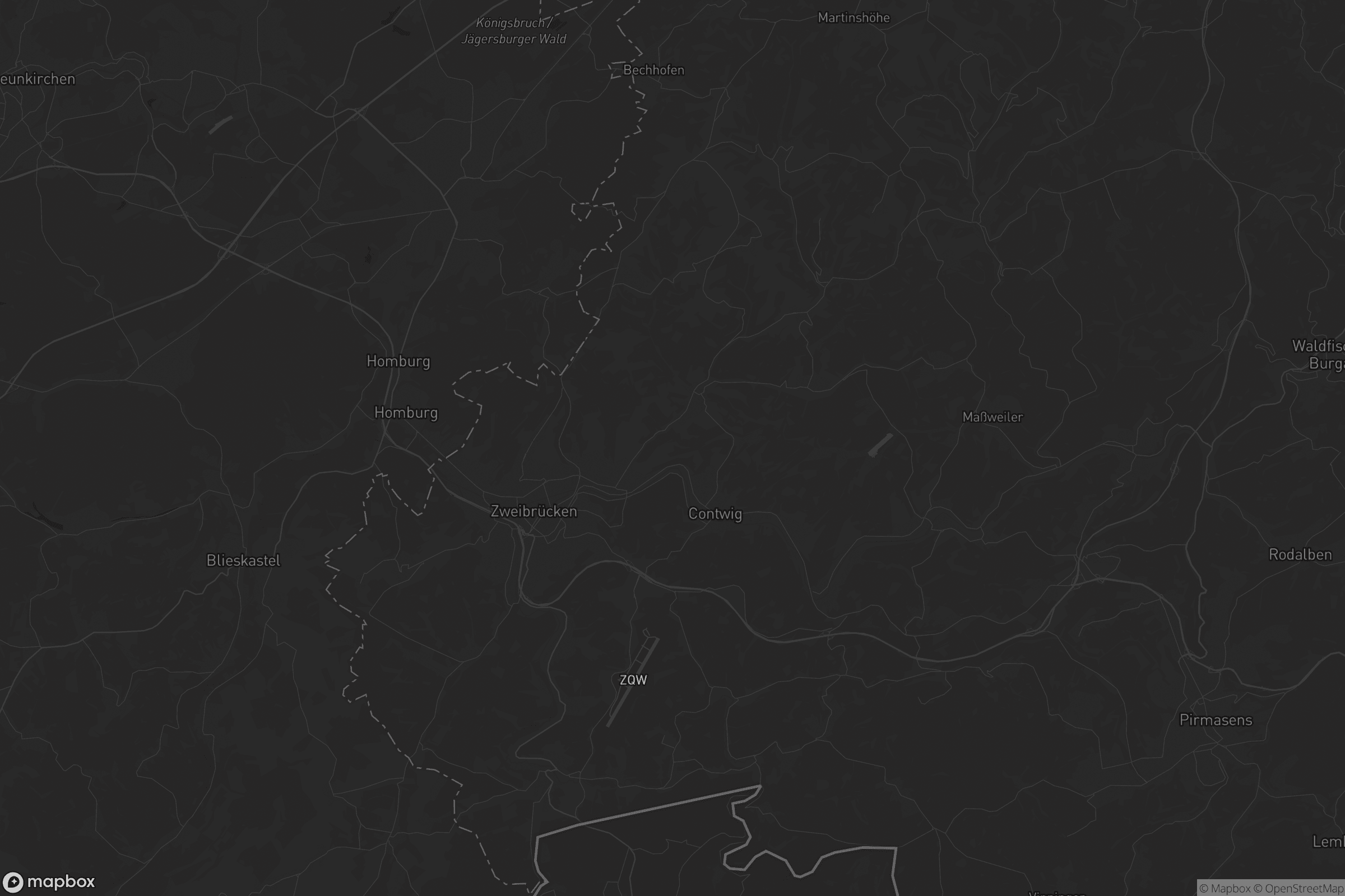 Karte von Zweibrücken-Land