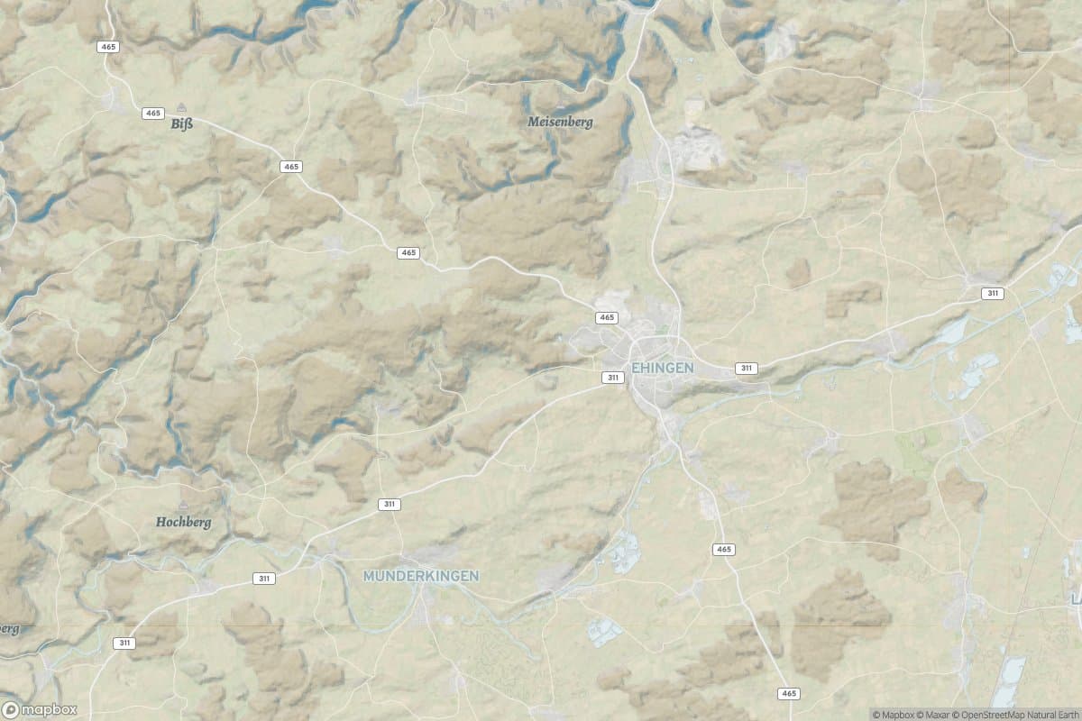 Karte von ehingen (donau).