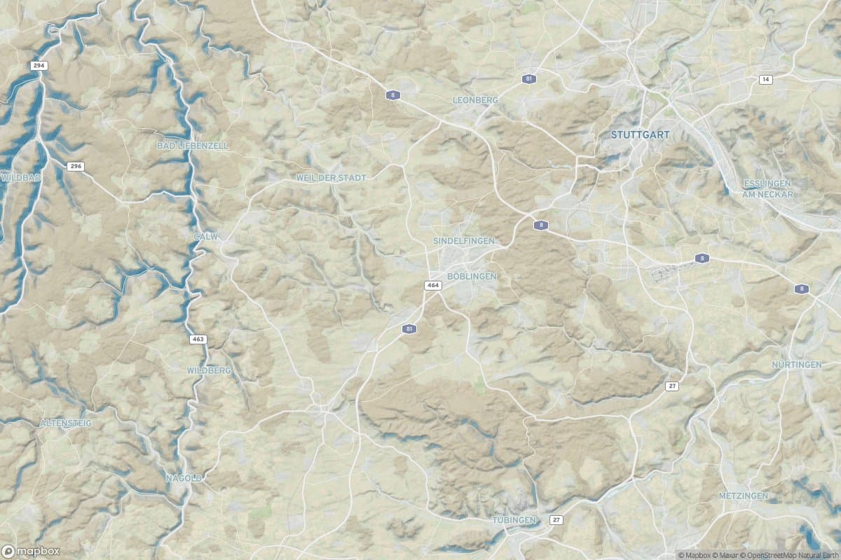 Karte von landkreis böblingen.