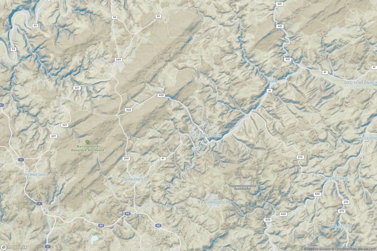 Karte von landkreis birkenfeld.