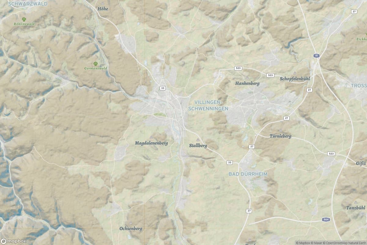 Karte von villingen-schwenningen.